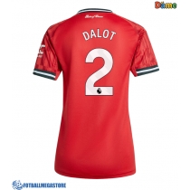 Fotballdrakt Dame Manchester United Diogo Dalot #2 Hjemmedrakt 2025-26 Kortermet